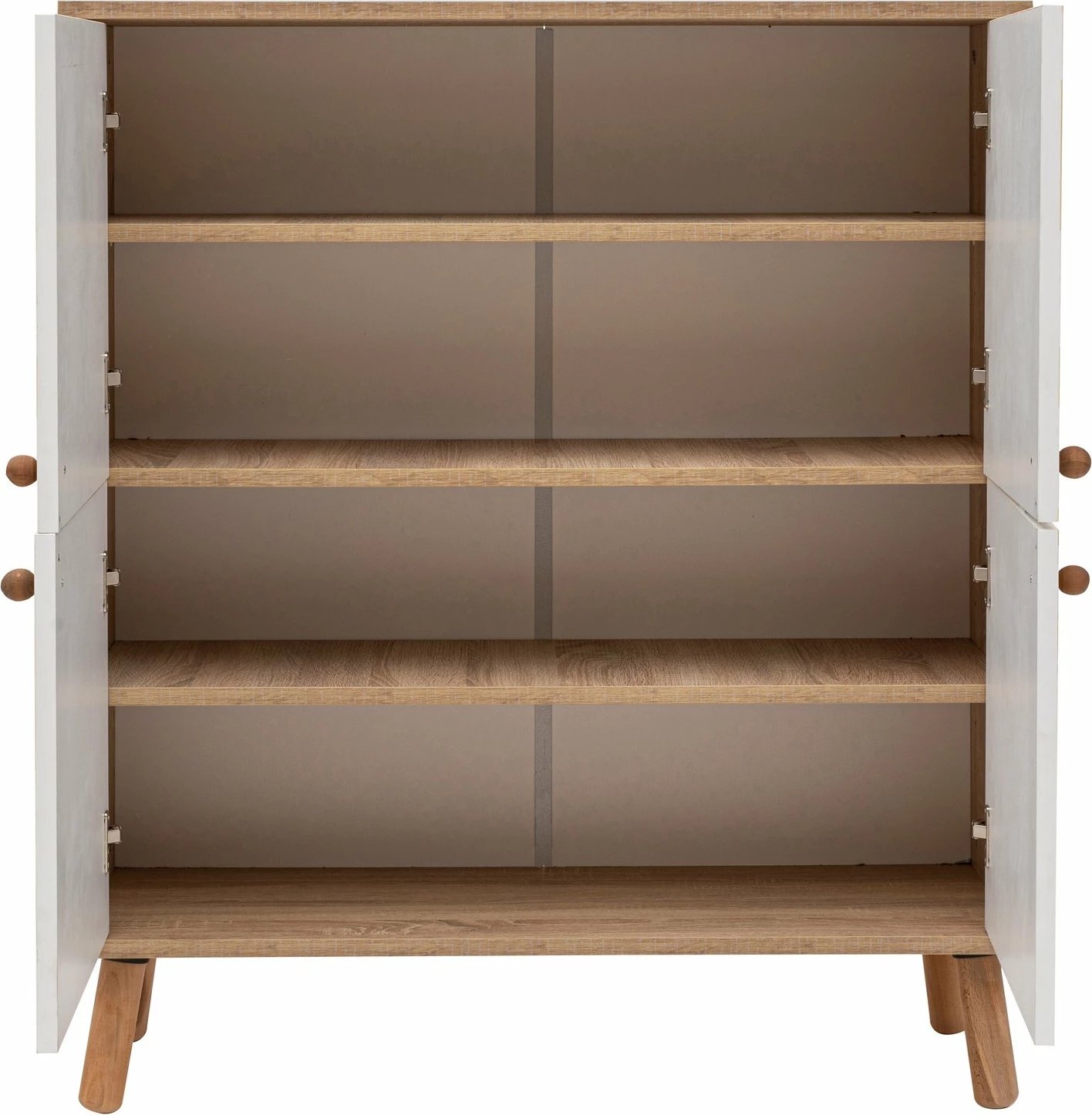 Dollap multifunksional Hanah Home, Multilüx Posy, ngjyrë sonomo, e verdhë dhe e bardhë