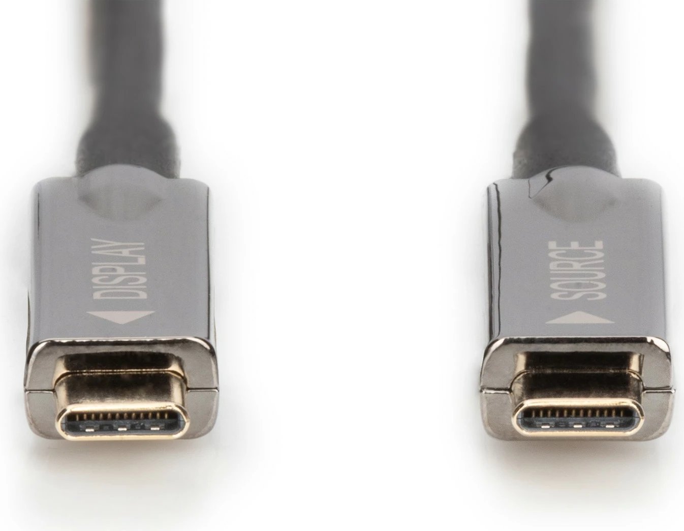 Kabllo USB Type-C Digitus 4K AOC AV, 10 m, USB 3.2 Gen 1, e zezë