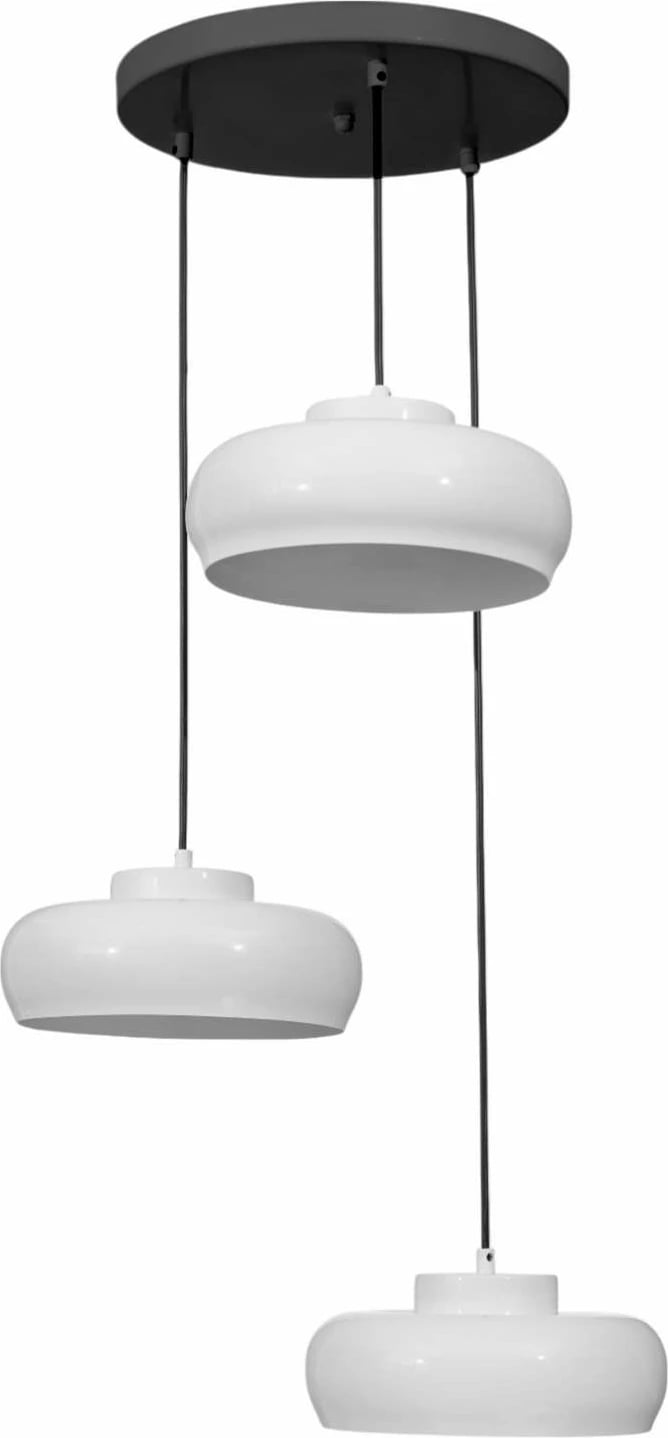 Llambë tavani Opviq, 9031-3, metalike, e bardhë dhe e zezë