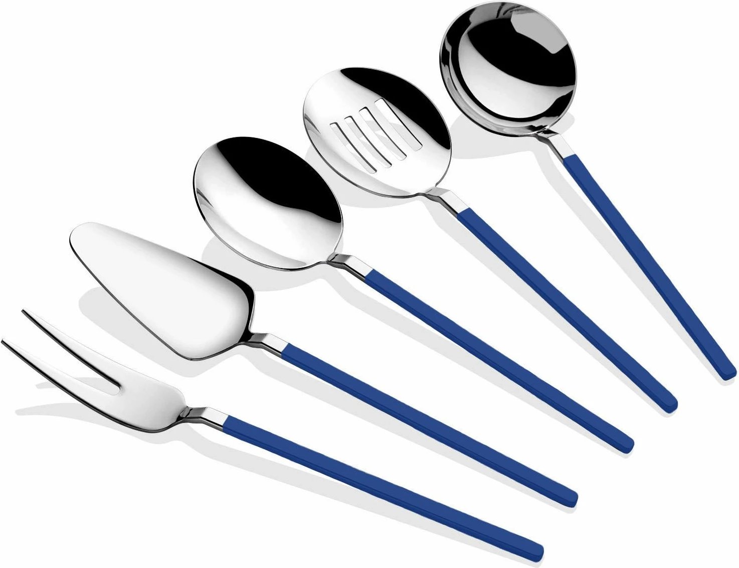 Set shërbimi (5 copë), Hermia Concept, Carre - argjend, kaltër