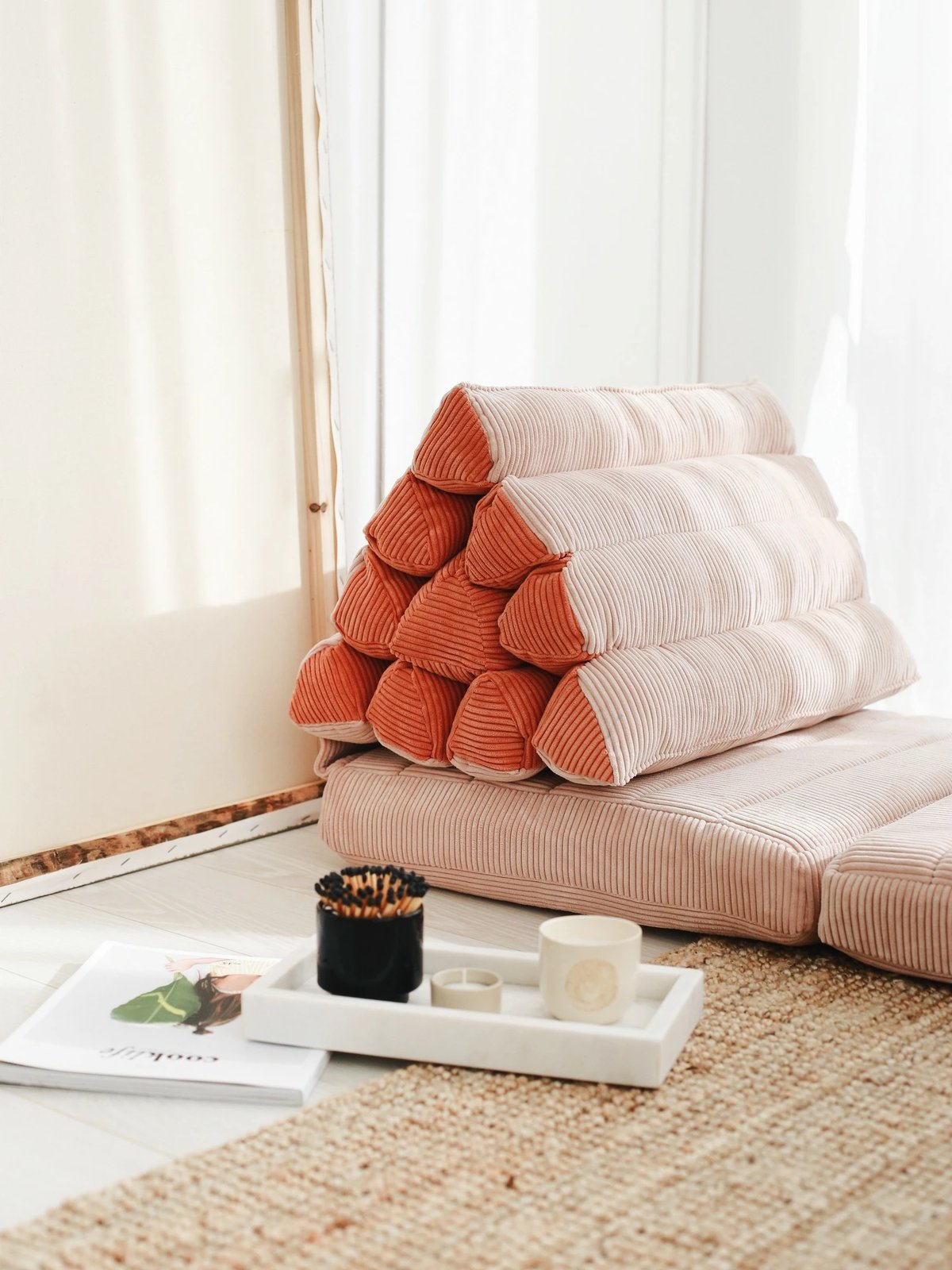 Jastëk i palosshëm Atelier del Sofa Keyf, rozë