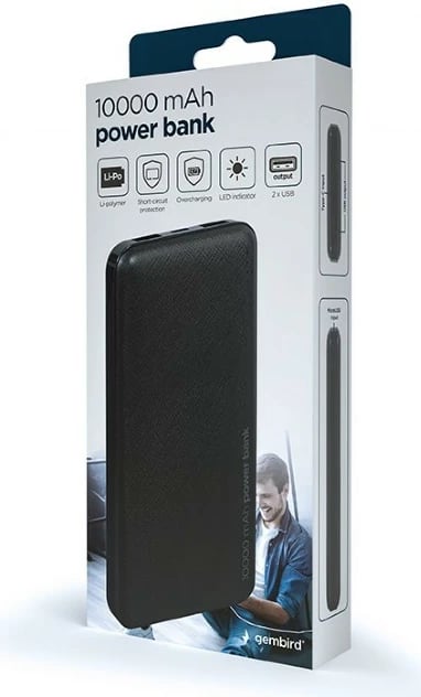 Powerbank Gembird PB10-02, 10000 mAh, i zi