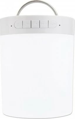 Altoparlant Bluetooth MANHATTAN me dritë LED, slot MicroSD, AUX, bardhë