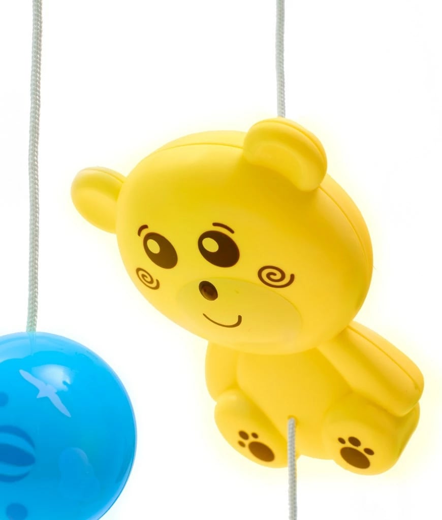 Karusel për krevat bebi, BABY MIX, projektor me yje, 3 melodi, volum i rregullueshëm, gri