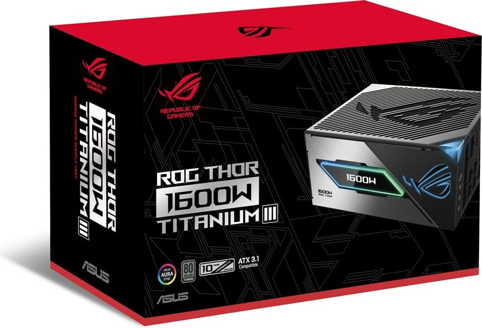 Kasë ASUS ROG THOR 1600W, 20+4 pin ATX, Gri