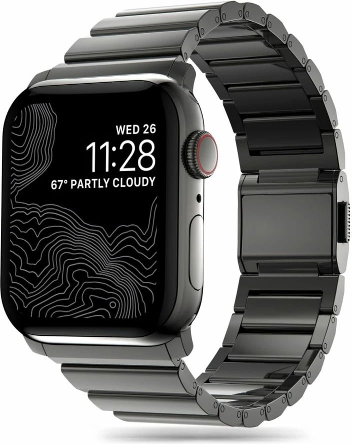 Rrip çeliku për Apple Watch Tech-Protect SteelBand, 42/44/45/49 mm, i zi