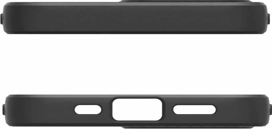 Mbështjellës Spigen Liquid Air Mag MagSafe për iPhone 16e, i zi, gjysmë-transparent