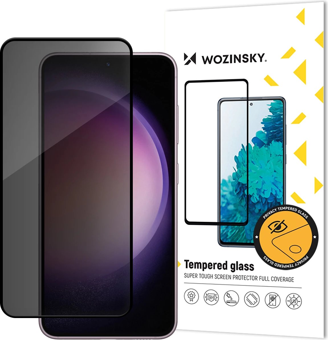 Xham i temperuar privatësie Wozinsky për Samsung Galaxy S24+, me filtër anti-spy