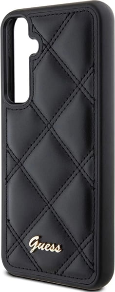 Mbështjellës Guess Quilted Metal Logo për Samsung Galaxy S23 FE, i zi Mbështjellës Guess Quilted Metal Logo për Samsung Galaxy S23 FE, i zi