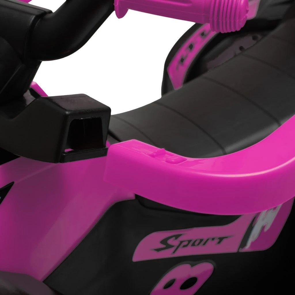 ride-on me dorezë drejtimi, BABY MIX Mega Prime EVA, rrota EVA të qeta, tinguj, kapacitet 30 kg, rozë