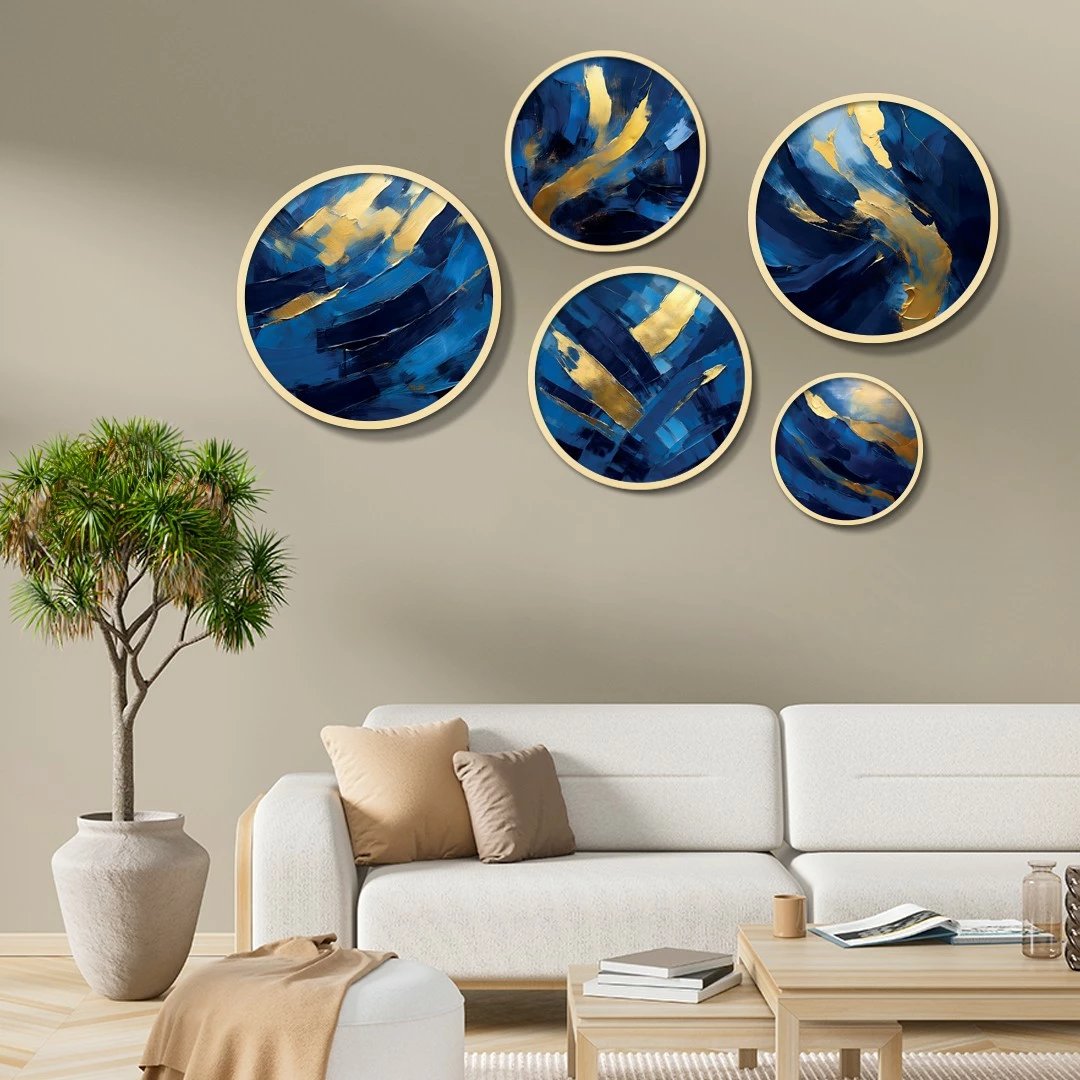 Pikturë dekorative me kornizë MDF (5 pjesë), Wallity, Yats-49