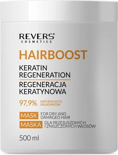 Maskë për flokë të thatë dhe të dëmtuar Revers Hairboost, 500ml