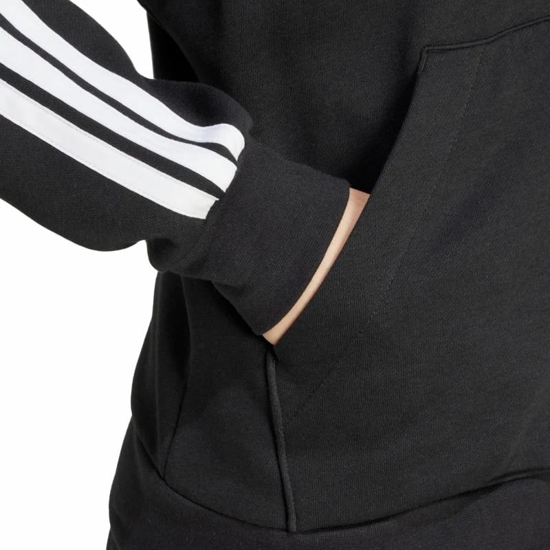Duks me kapuç adidas për femra, i zi