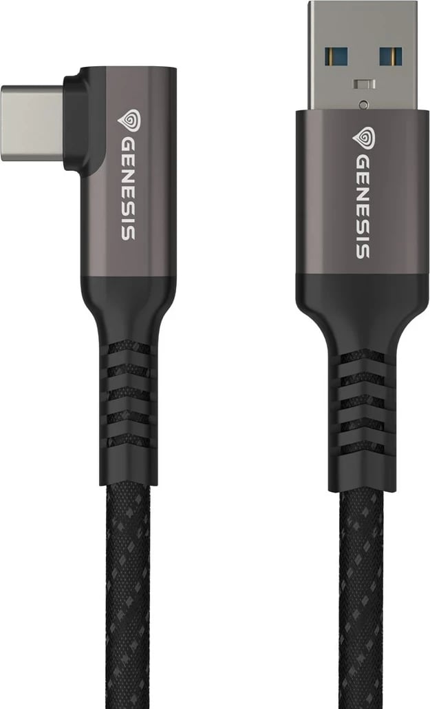 Kabllo USB GENESIS NVC-2221, 5m, USB A në USB C, e zezë/gri