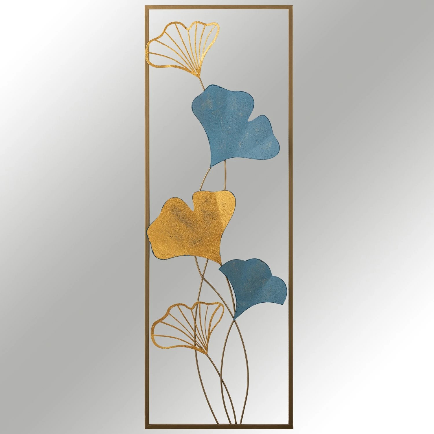 Aksesor dekorativ metalik për mur, Wallity Nadide - 2, shumëngjyrësh, 32x5x90cm