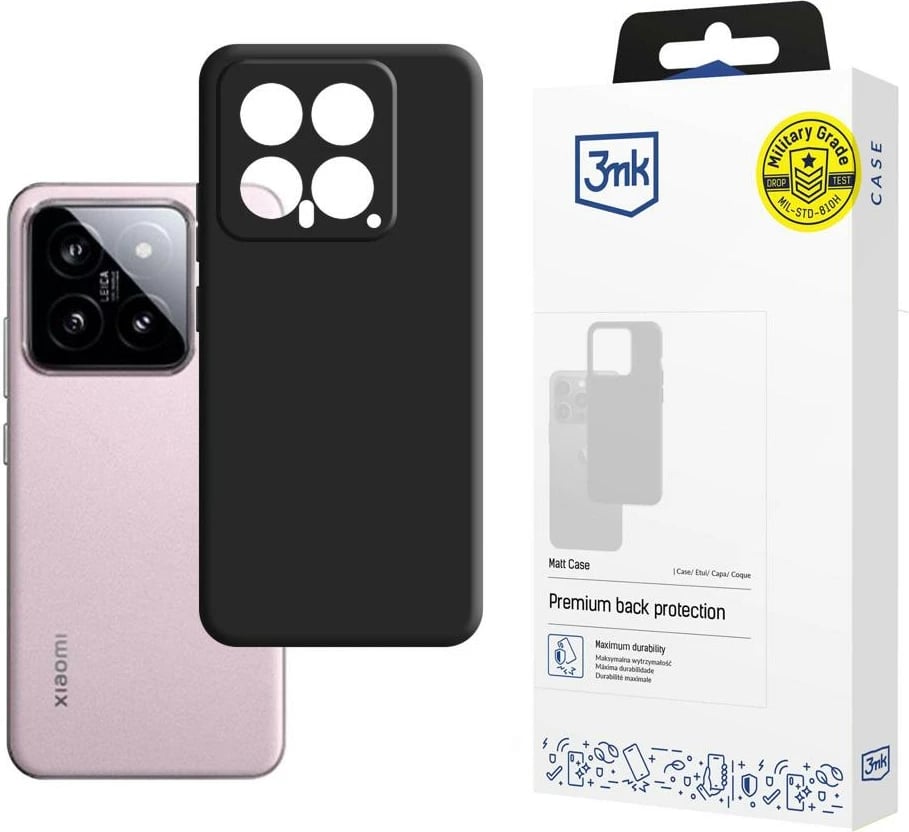 Mbështjellës 3mk Matt Case për Xiaomi 14, i zi