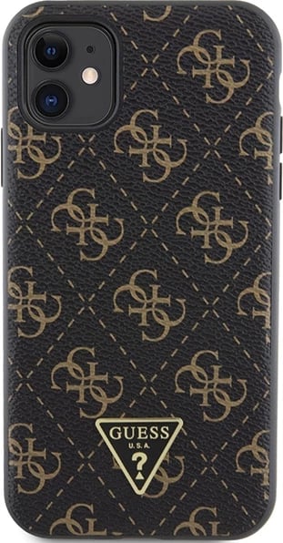 Mbështjellës Guess 4G Triangle Metal Logo për iPhone 11 / XR, i zi Mbështjellës Guess 4G Triangle Metal Logo për iPhone 11 / XR, i zi