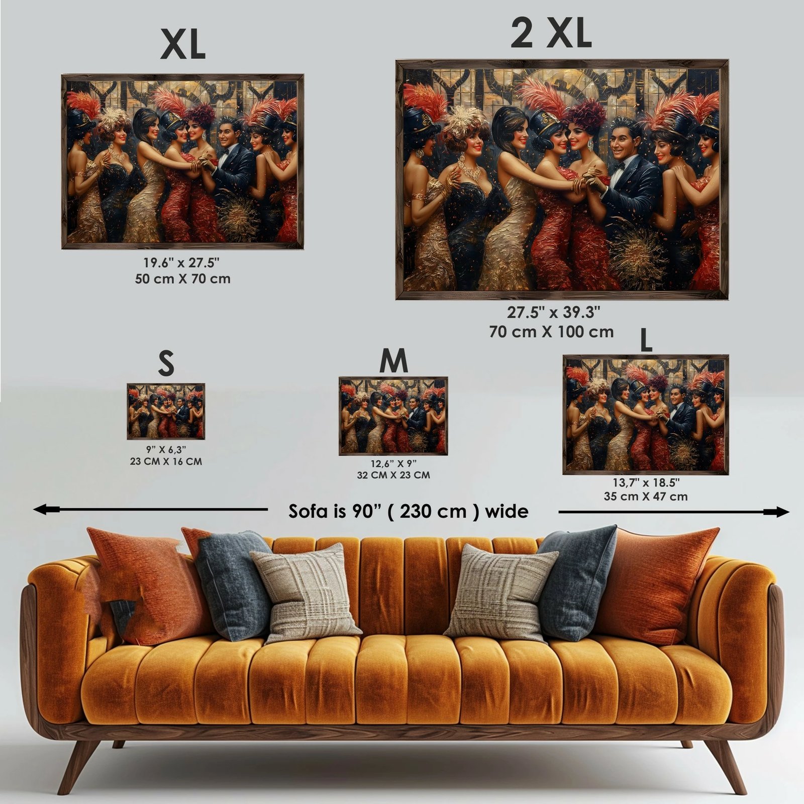 Pikturë dekorative me kornizë MDF, Wallity, GE133-L