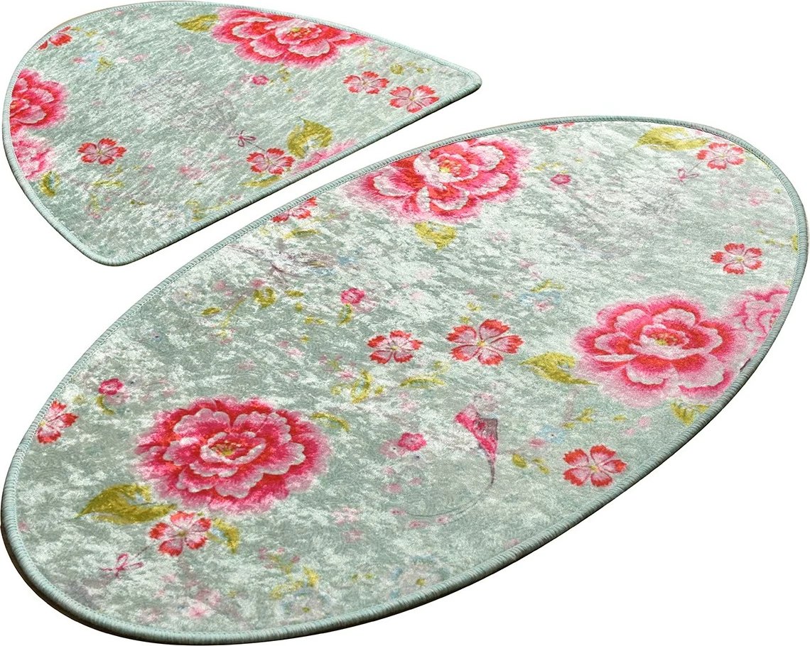 Set tapetash banjoje, dy copë, Mijölnir Lara, shumëngjyrëshe, ovale