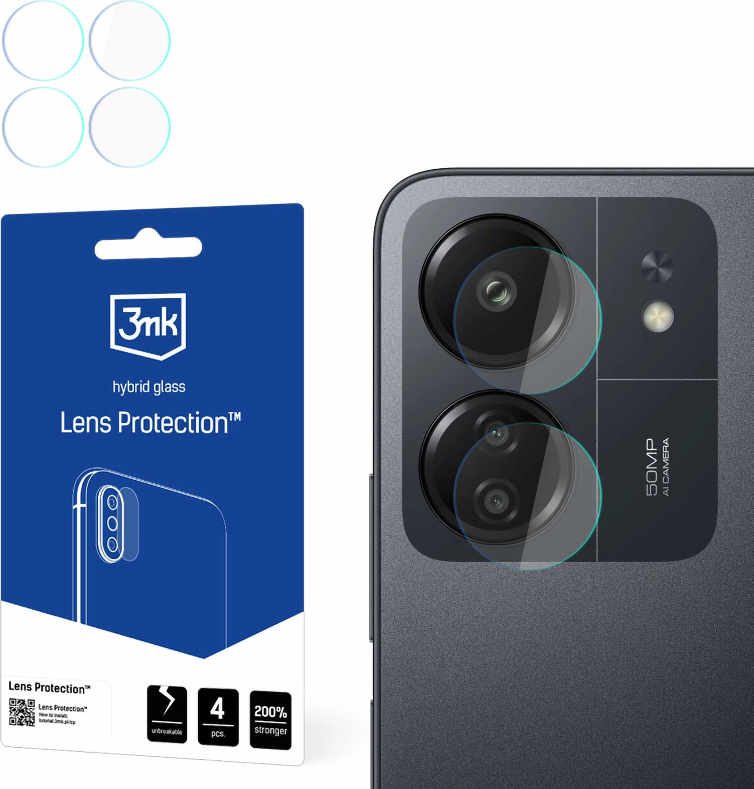 Xham mbrojtës kamerës 3mk Protection për Xiaomi Redmi 13C / Poco C65, hibrid