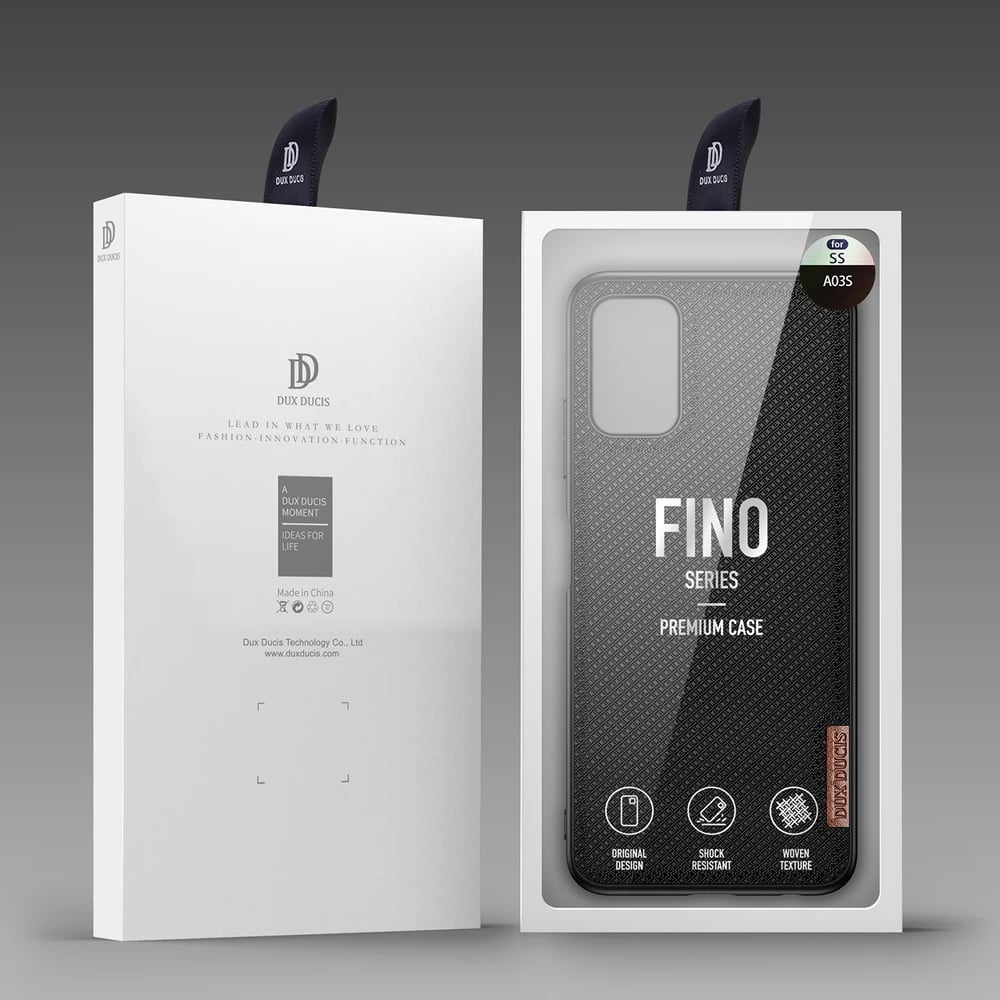 Mbështjellës Dux Ducis Fino për Samsung Galaxy A03s, najlon, i zi