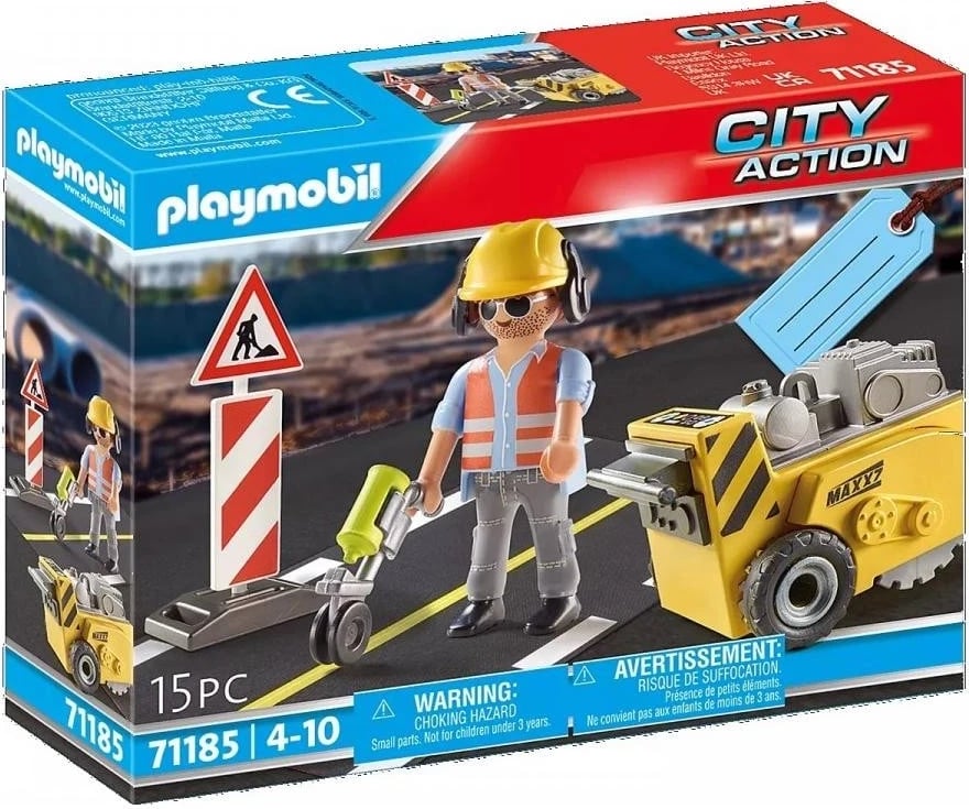 Set lodër Playmobil, Punëtor ndërtimi 71185