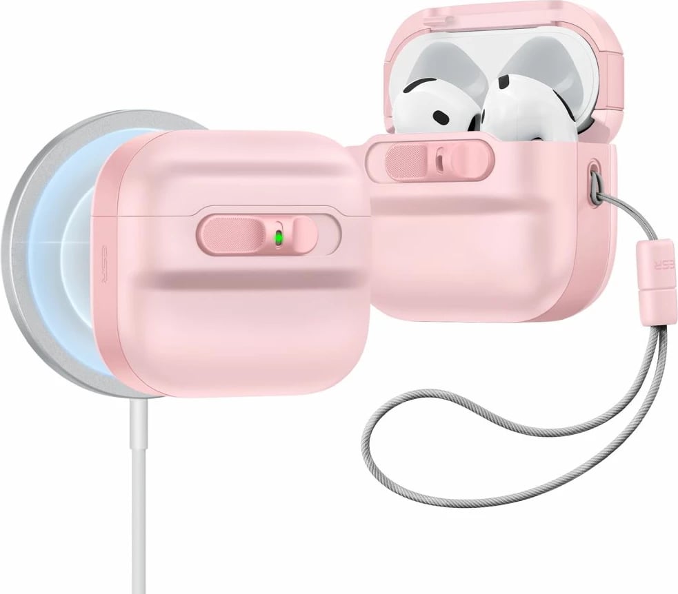 Mbështjellës ESR Pulse HaloLock MagSafe për AirPods 4, rozë