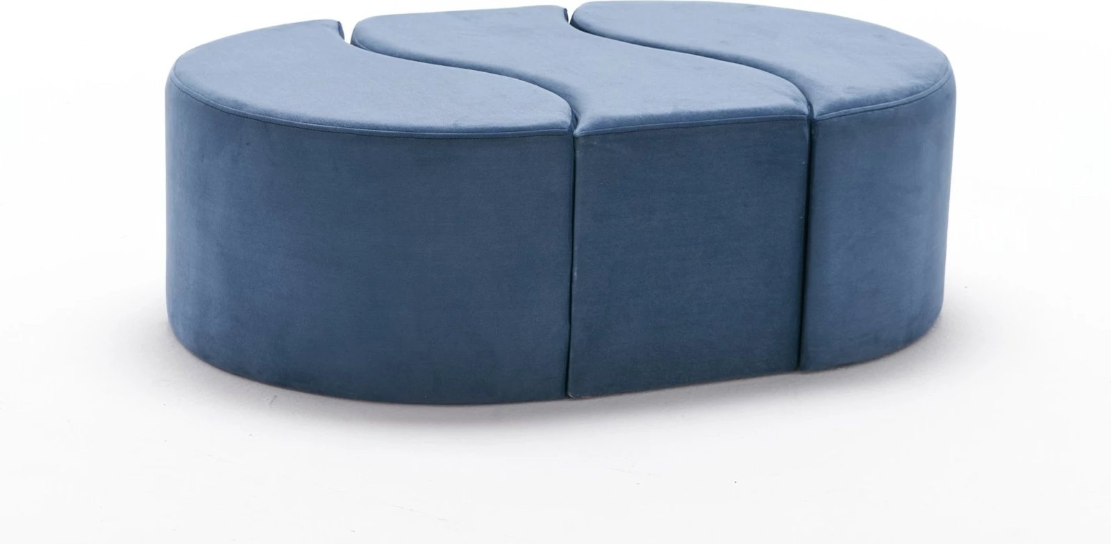 Puf Atelier del Sofa Alya, kadife blu
