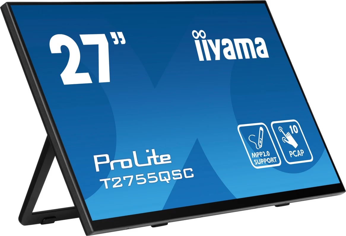 Monitor, iiyama, ProLite T2755QSC-B1, 27 inç, ekran me prekje 10-pikësh, mbështetje MPP 2.0, e zezë