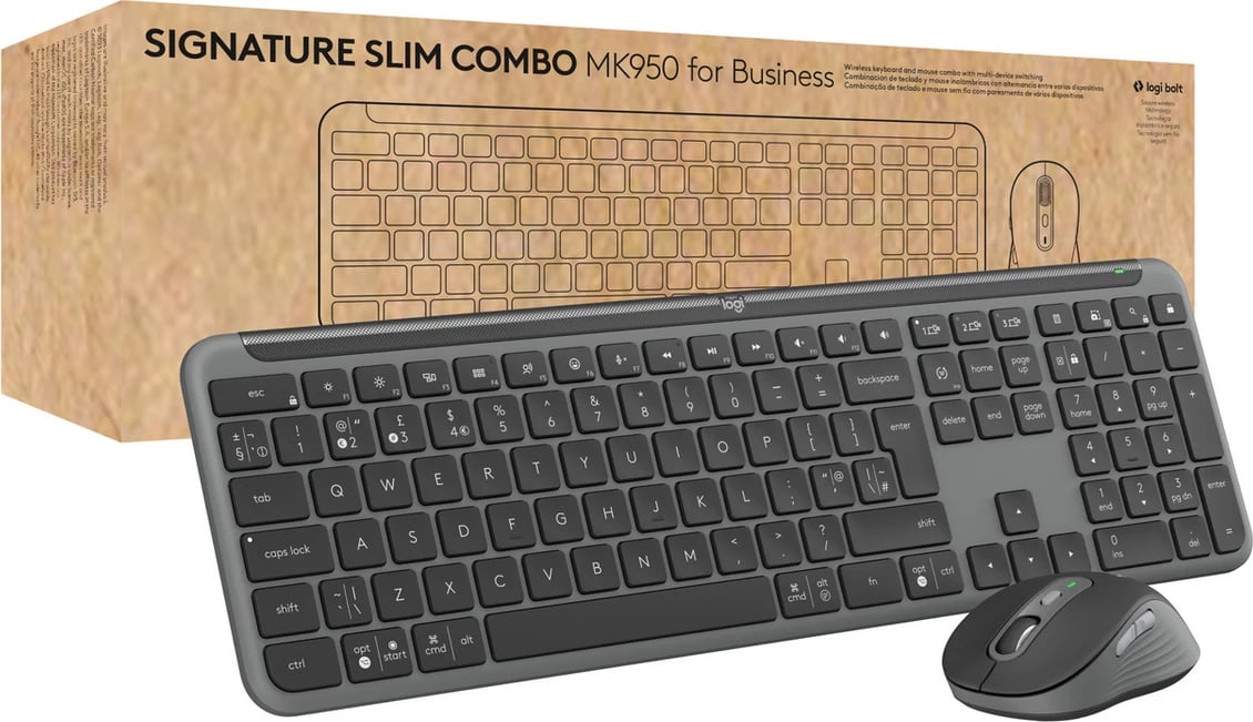 Set tastiere dhe Maus Logitech Signature Slim MK950 për biznes 920-012508 standard, grafit