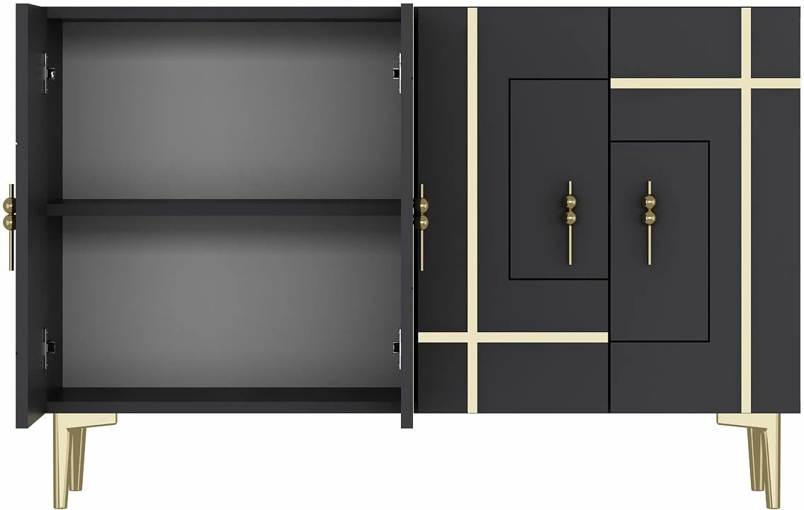 Konsol Skye Decor, ngjyrë antracit dhe ari Konsol Skye Decor, ngjyrë antracit dhe ari