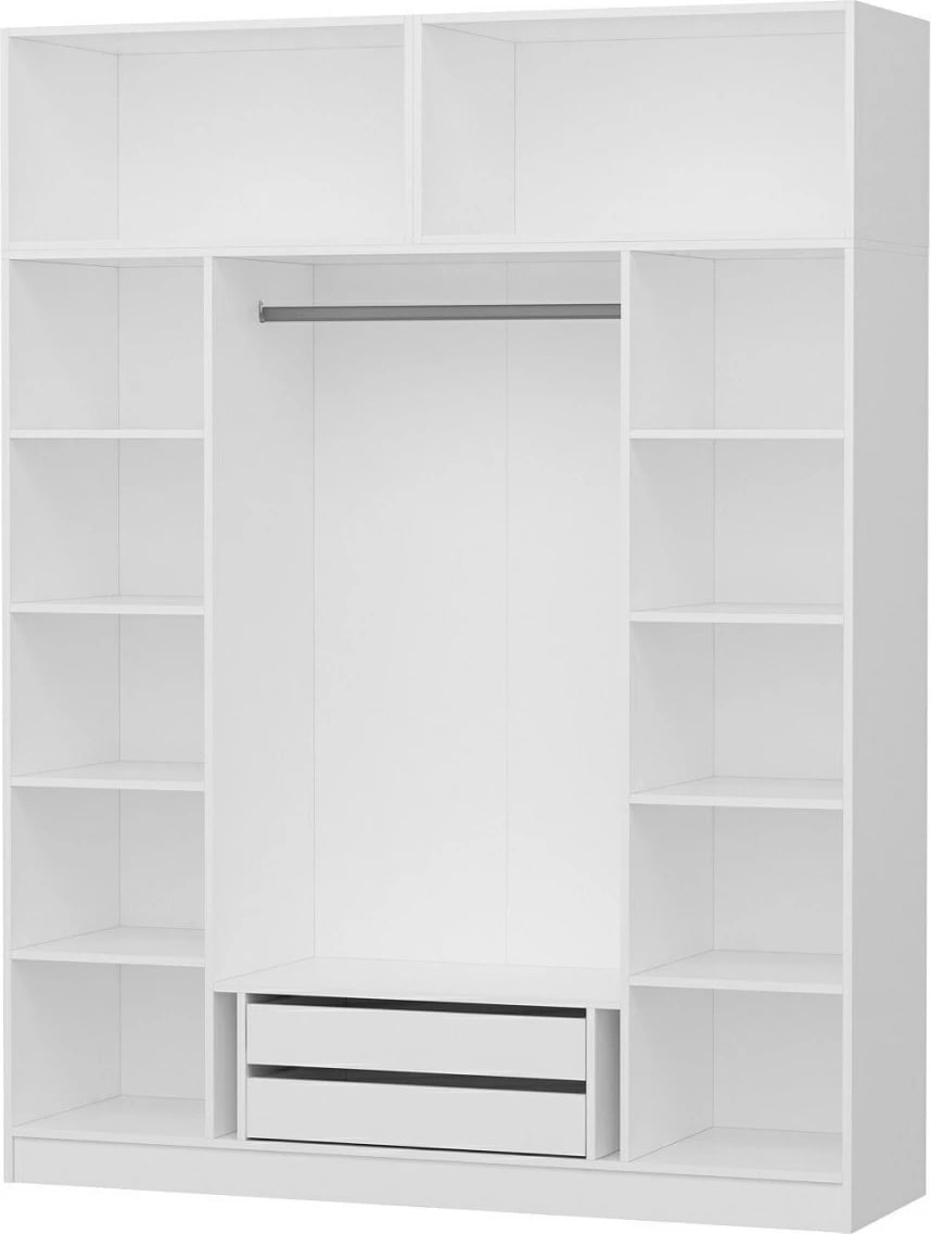 Dollap Hanah Home, Kale - 3084, i bardhë, 180x235x52cm