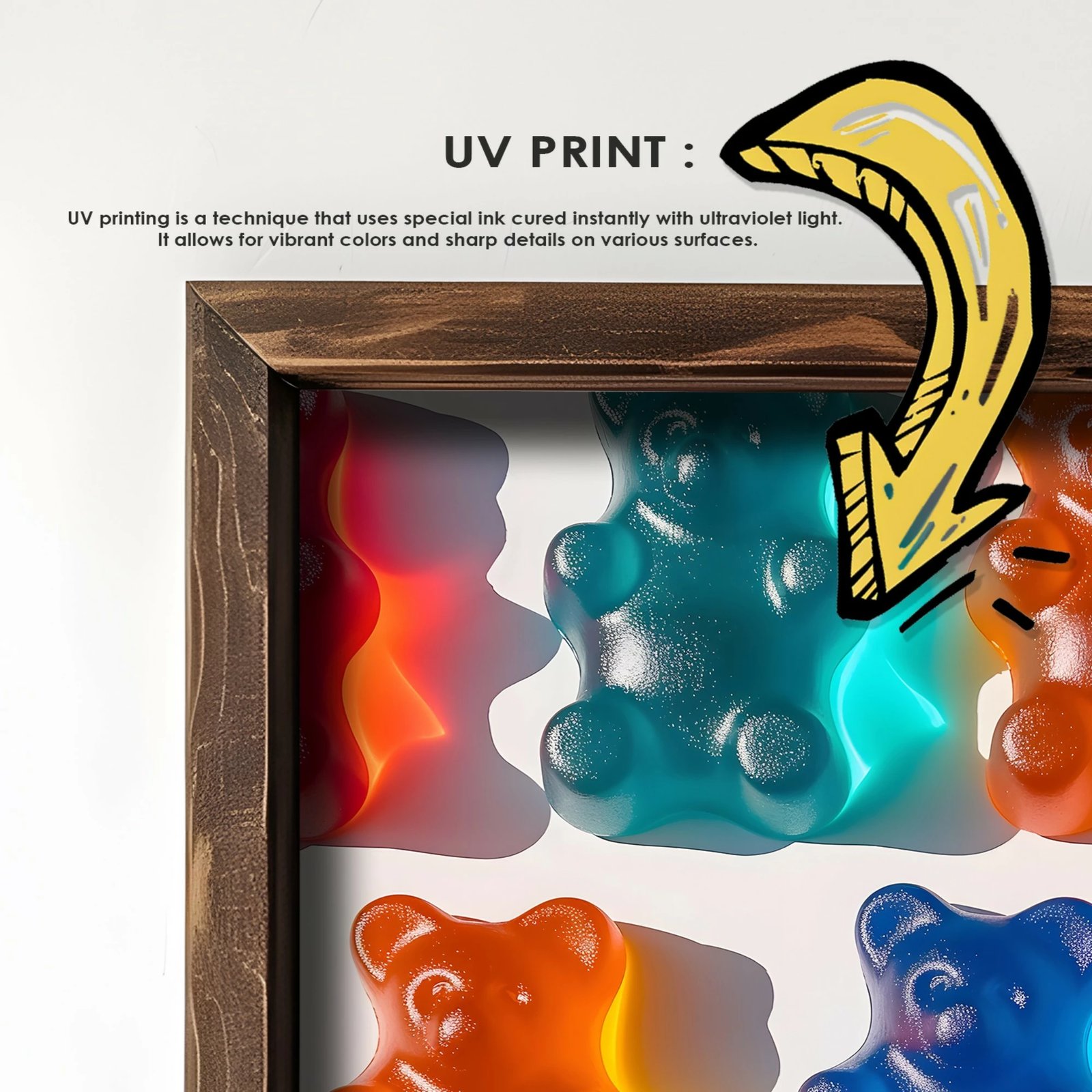 Pikturë dekorative me kornizë, MDF, shumëngjyrëshe, GE247-L