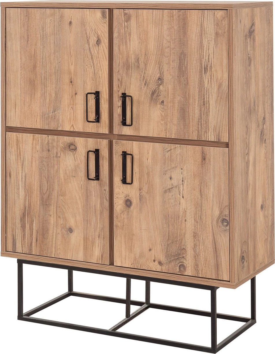 Dollap multifunksional Hanah Home, Quantum Solo, ngjyrë Atlantic Pine dhe e zezë