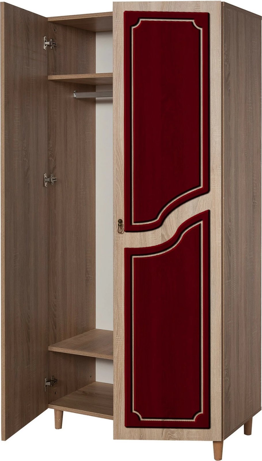 Dollap garderobe Skye Decor, stil modern, ngjyrë lisi Sonoma, 90x192x52 cm