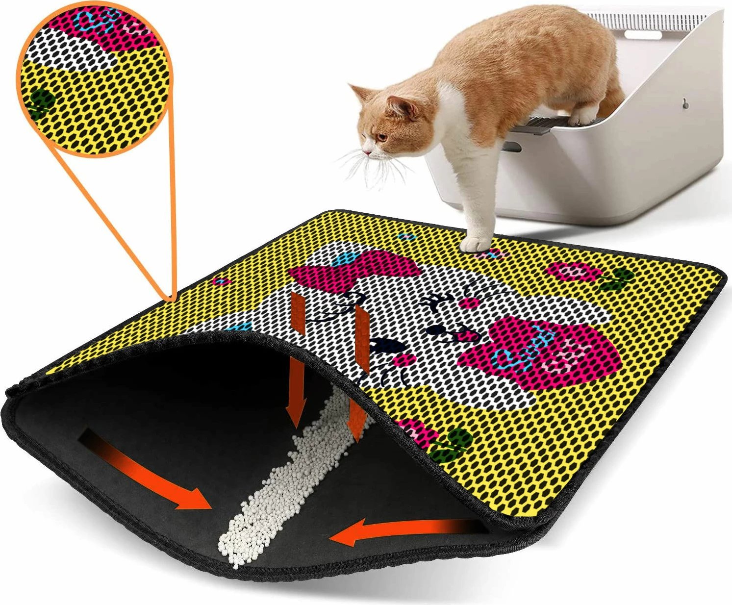 Tapet për rërë maceje, shumëngjyrësh, Paws & Whiskers, Nrszn0063