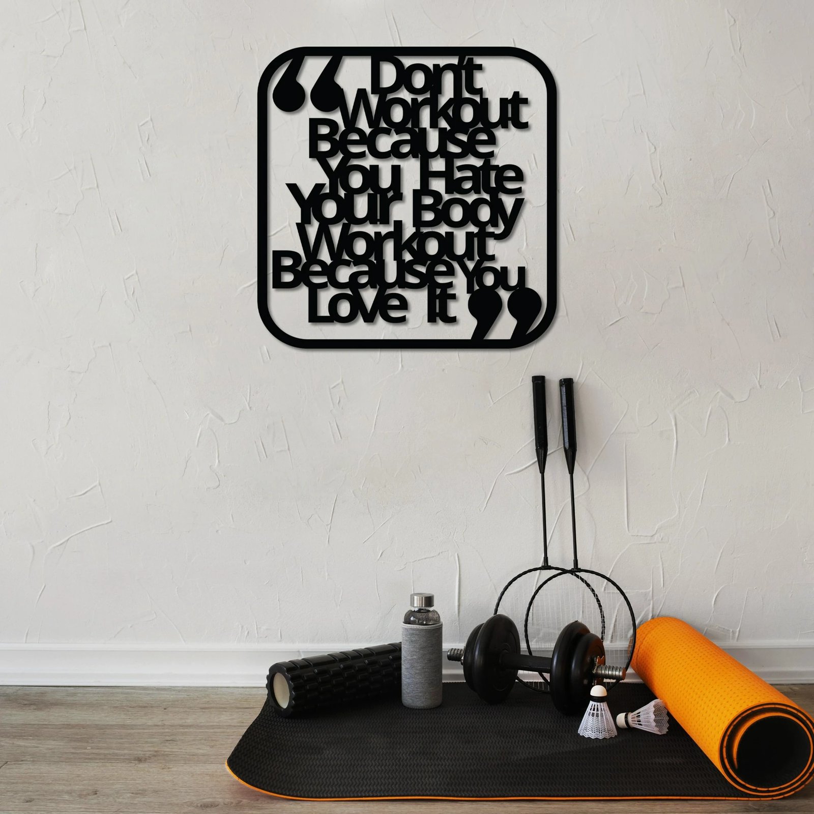 Aksesor dekorativ metalik për mur, Wallity, Don't Workout
