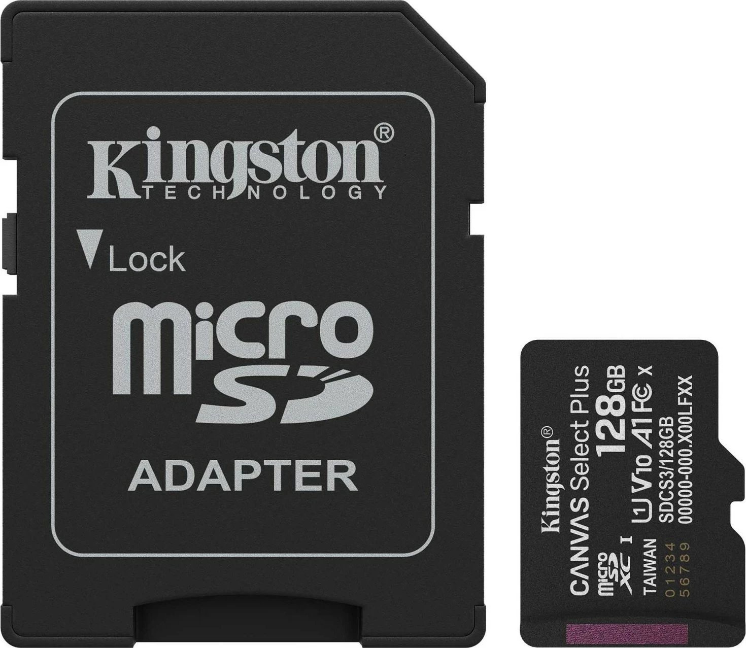 Kartelë memorje Kingston Canvas Select Plus Gen3 microSDXC 128GB me adapter