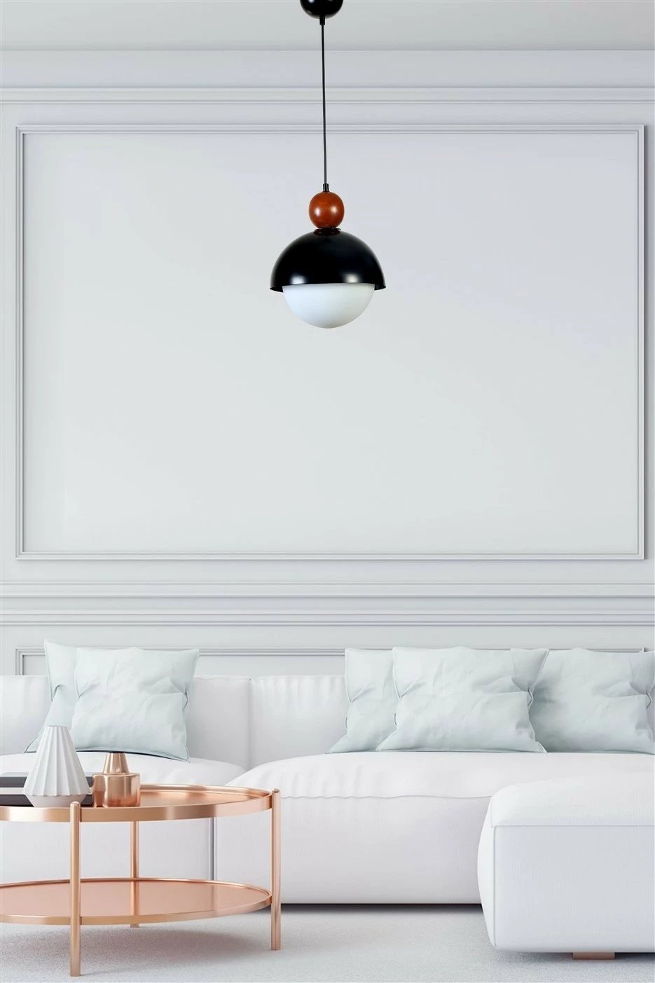 Llambë tavani Opviq, 8801-8, e zezë dhe e bardhë, lartësi e rregullueshme Llambë tavani Opviq, 8801-8, e zezë dhe e bardhë, lartësi e rregullueshme