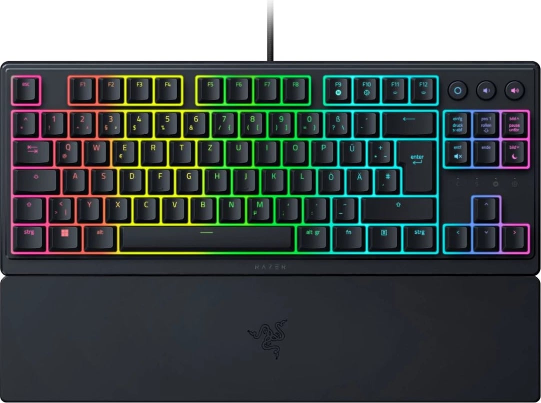 Tastierë gaming, Razer Ornata V3 TKL RZ03-04880400-R3G1, GER layout, tenkeyless, me RGB Chroma, me kabllo, e zezë