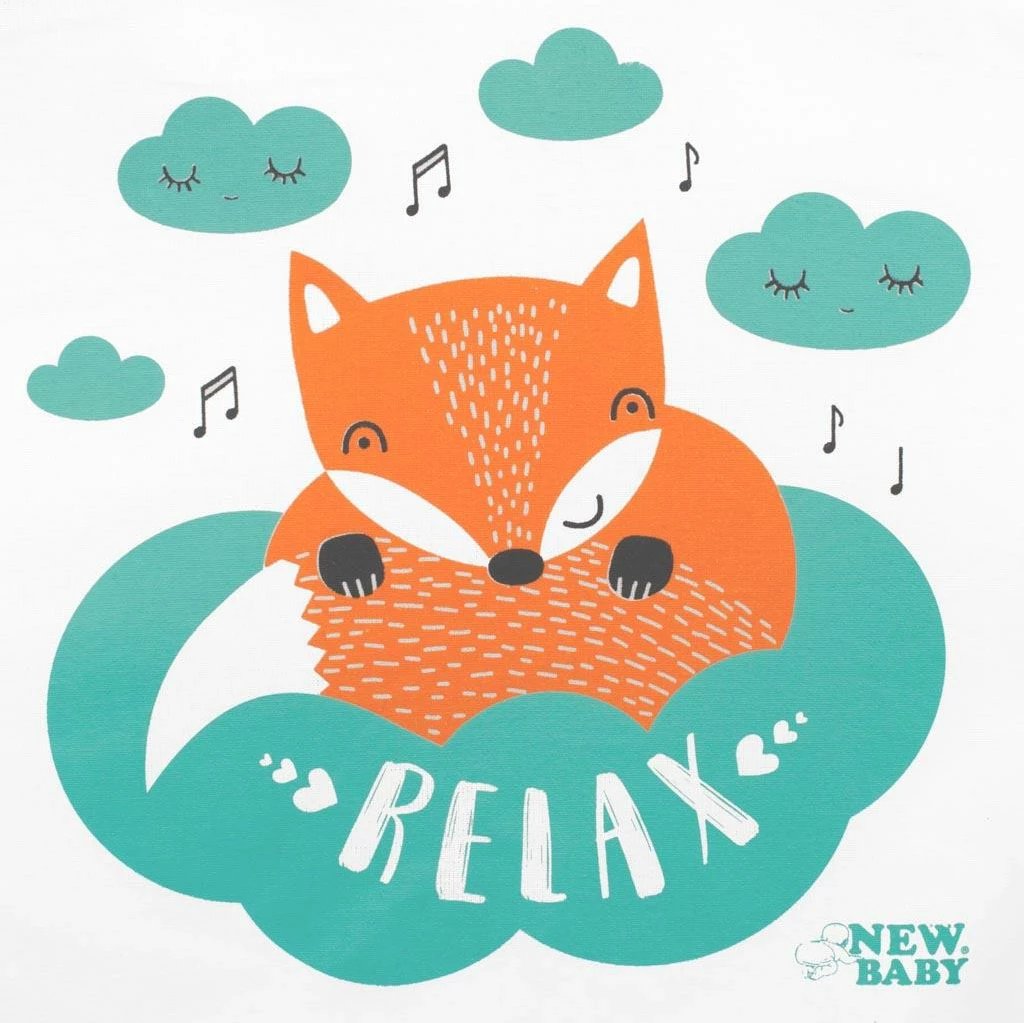 Kolltuk fëmijësh New Baby Liška minky i butë me mbulesë të heqshme 42x53 cm mentë