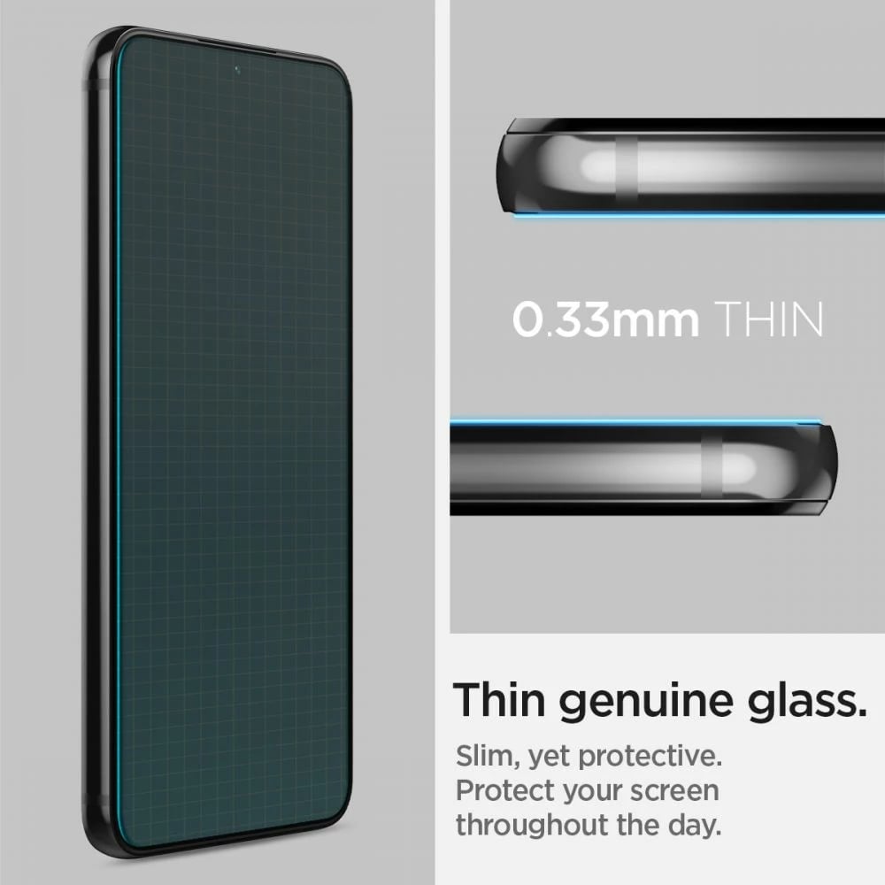 Xham mbrojtës Spigen Glas.tR EZ Fit për Samsung Galaxy S22, 2 copë