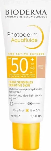 Krem për diell për fytyrë Bioderma Photoderm Max Aquafluide Claire SPF50+, 40ml