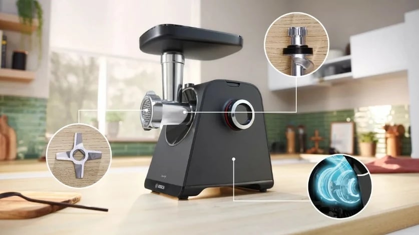 Mulli mishi Bosch Series 4 MFWS435B 1900W 2.5 kg/min me kthim të kundërt, e zezë/argjendtë