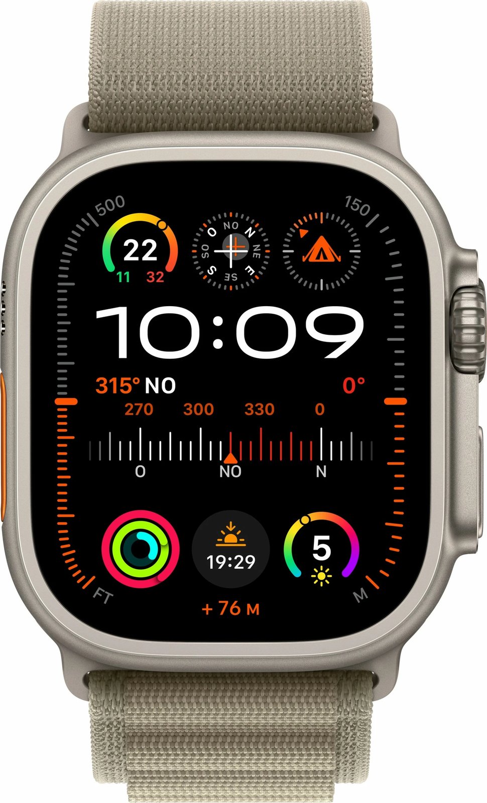Smartwatch Apple Watch Ultra 2, OLED, 64 GB, GPS, ngjyrë ulliri