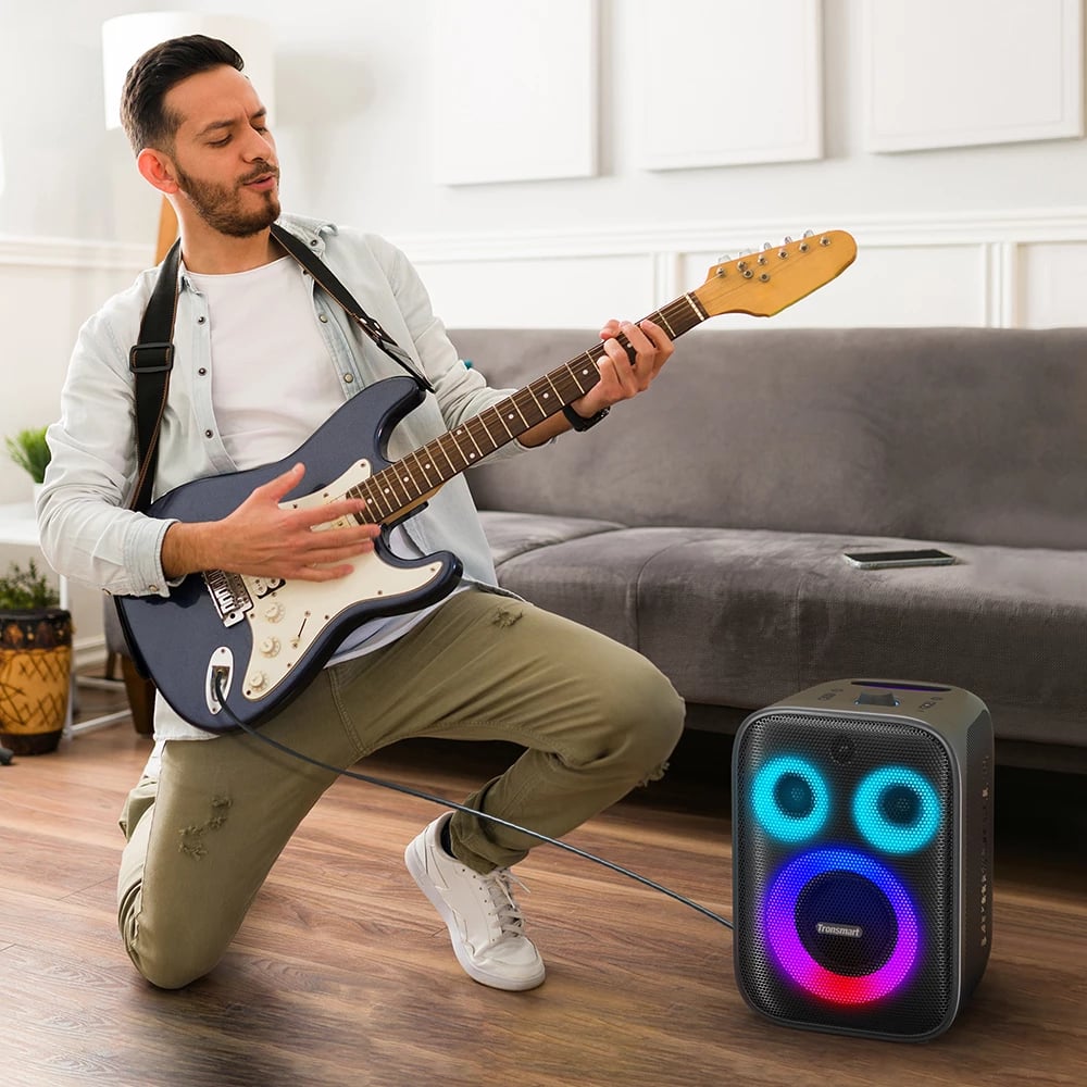 Altoparlant portativ Tronsmart Halo 200, 120W, me 2 mikrofonë wireless, i zi, set