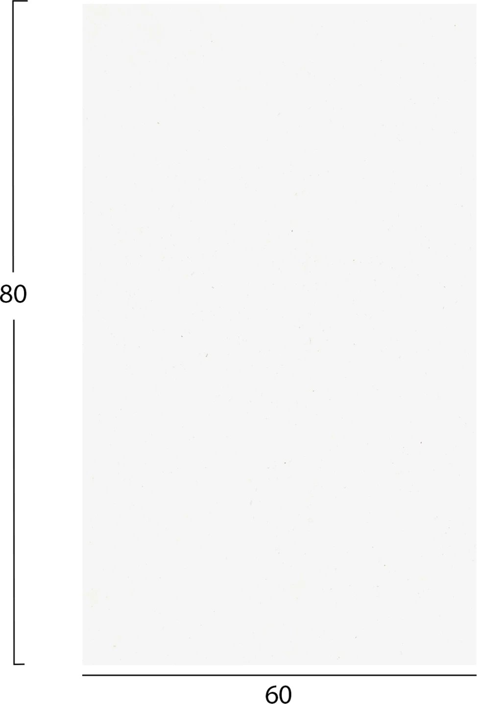 Sipërfaqe tavoline drejtkëndëshe, ngjyrë e bardhë, HPL FH6350.22, 60x80cm