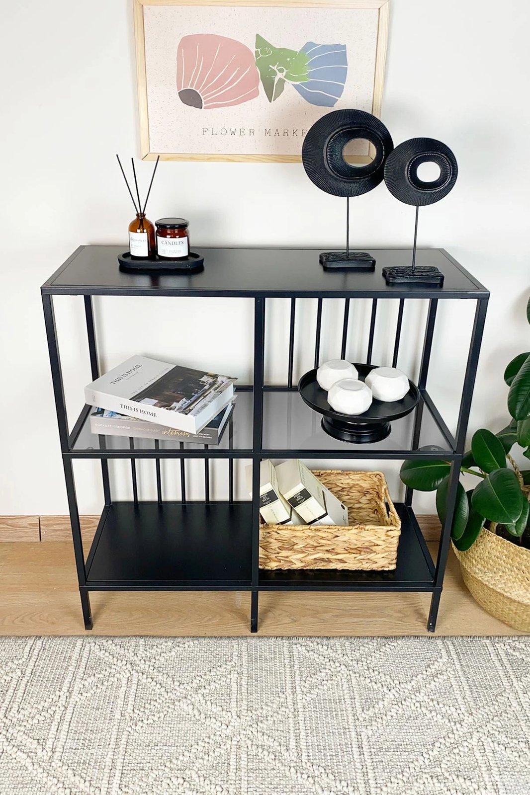 Komodë Hanah Home, ngjyrë sunny - e zezë, fume