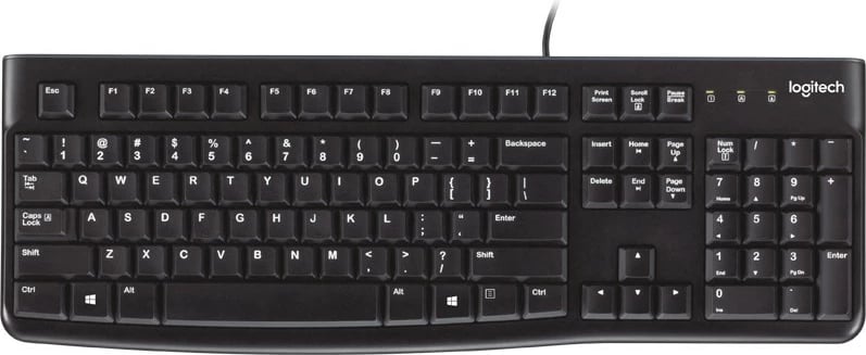Tastierë Logitech K120, full-size, me kabllo, USB, e zezë