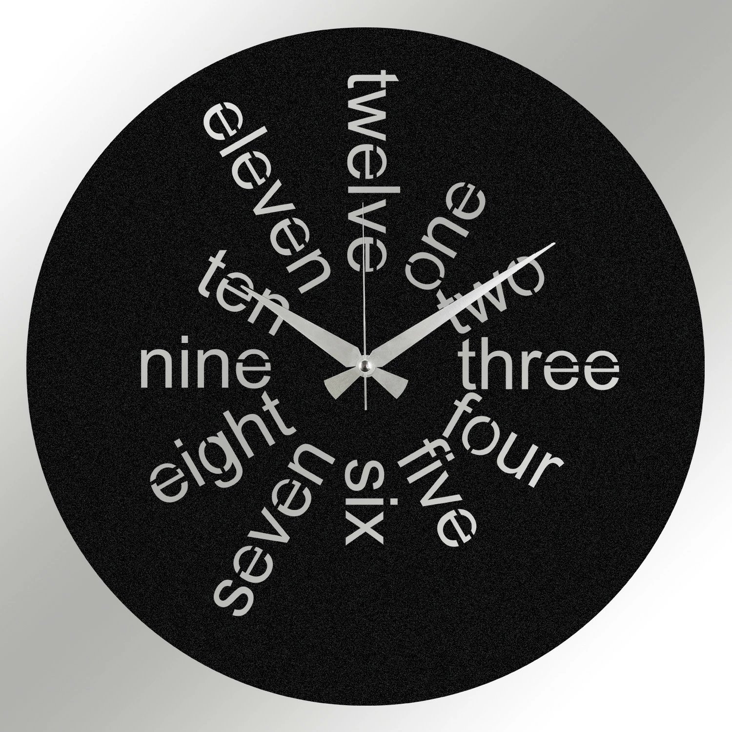 Orë muri dekorative prej metali, Wallity, Hati, e zezë, 48x48cm